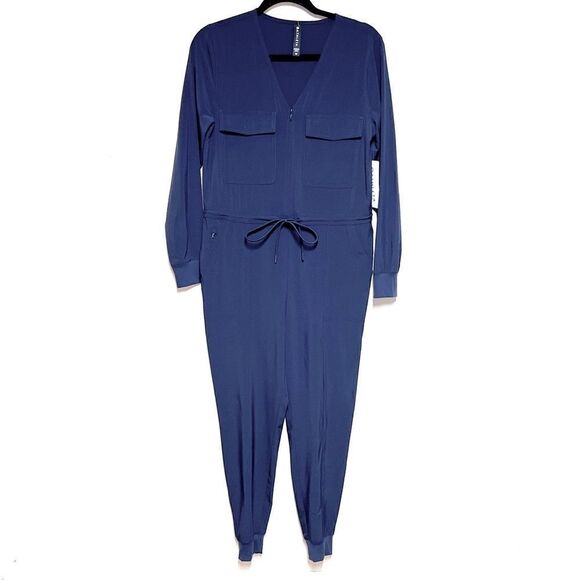 NWT ATHLETA Zuma Jumpsuit Navy Romper Pants Womens Sz XS/S - Picture 8 of 10